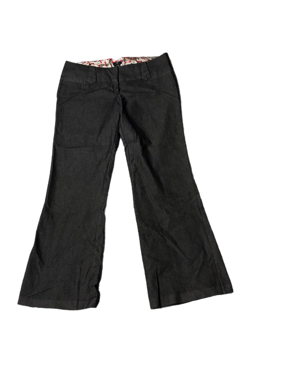 Y2K Stoosh Dark Gray Low Rise Flare Dress Pants Trousers Corpcore Office Siren